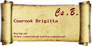 Csernok Brigitta névjegykártya